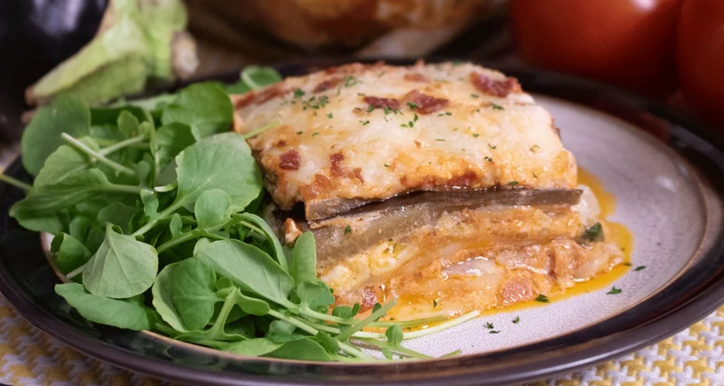 Lasaña de Berenjenas y Quesos por Chef Cielito Rosado