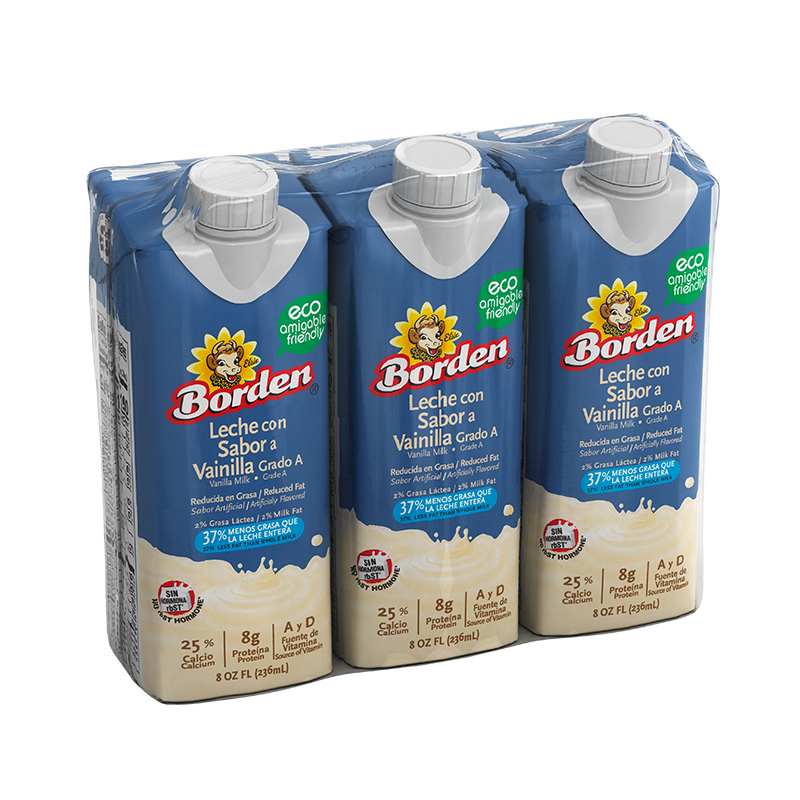 4 Pack Leche Sabor Vainilla Reducida en Grasa 8oz