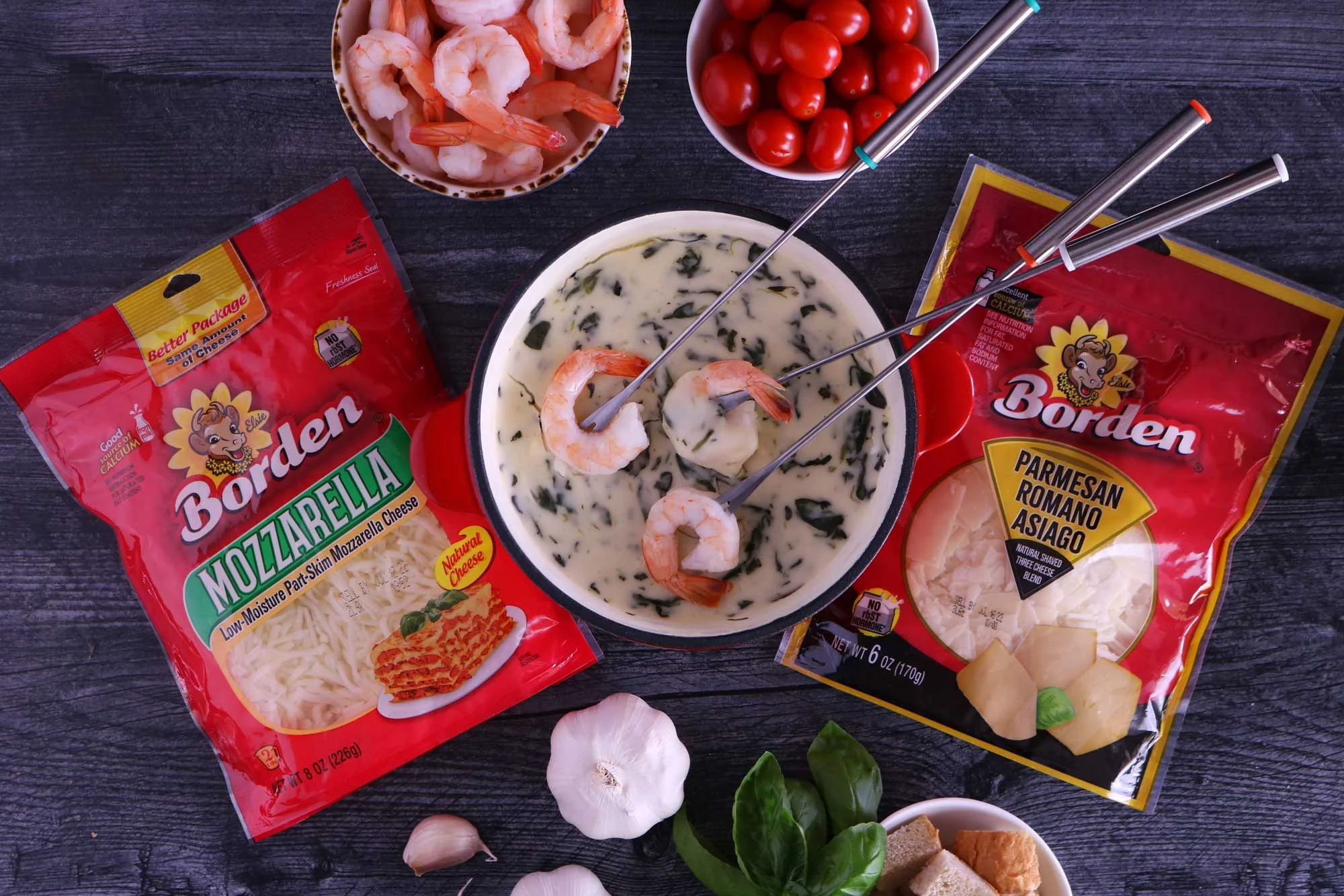 Fondue de Espinacas y Queso por Chef Cielito Rosado