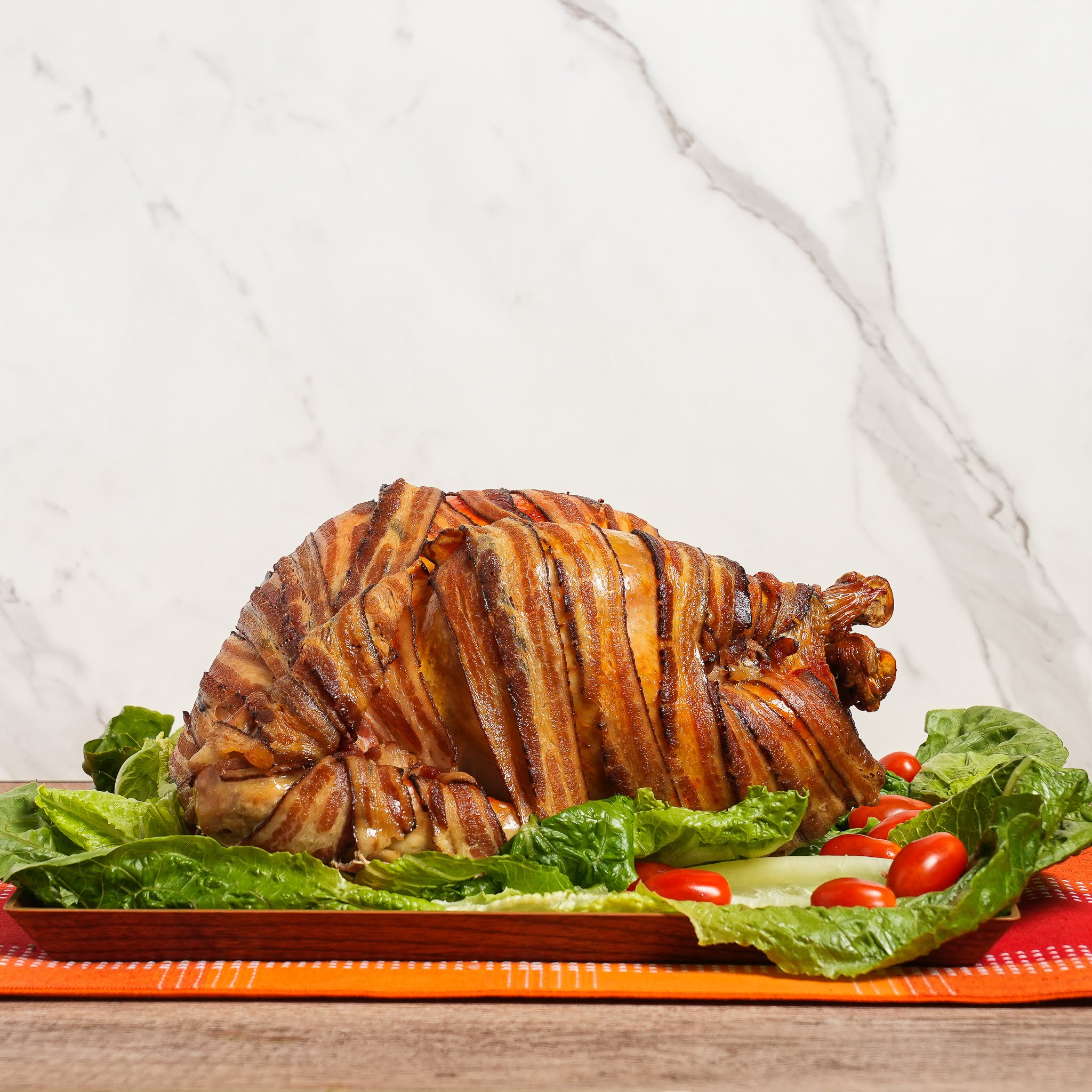 Pavo envuelto en Bacon