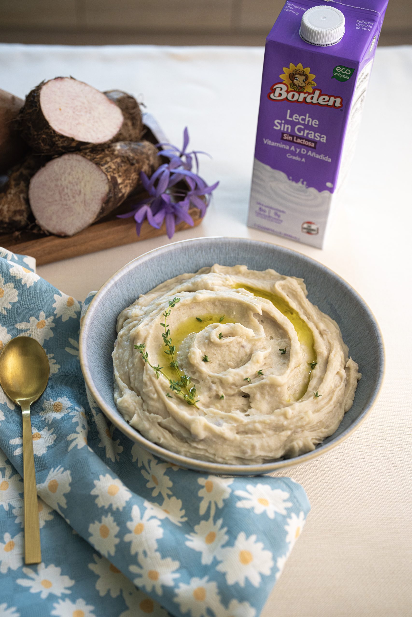 Majado de Viandas Boricua con Leche Reducida en Grasa Borden