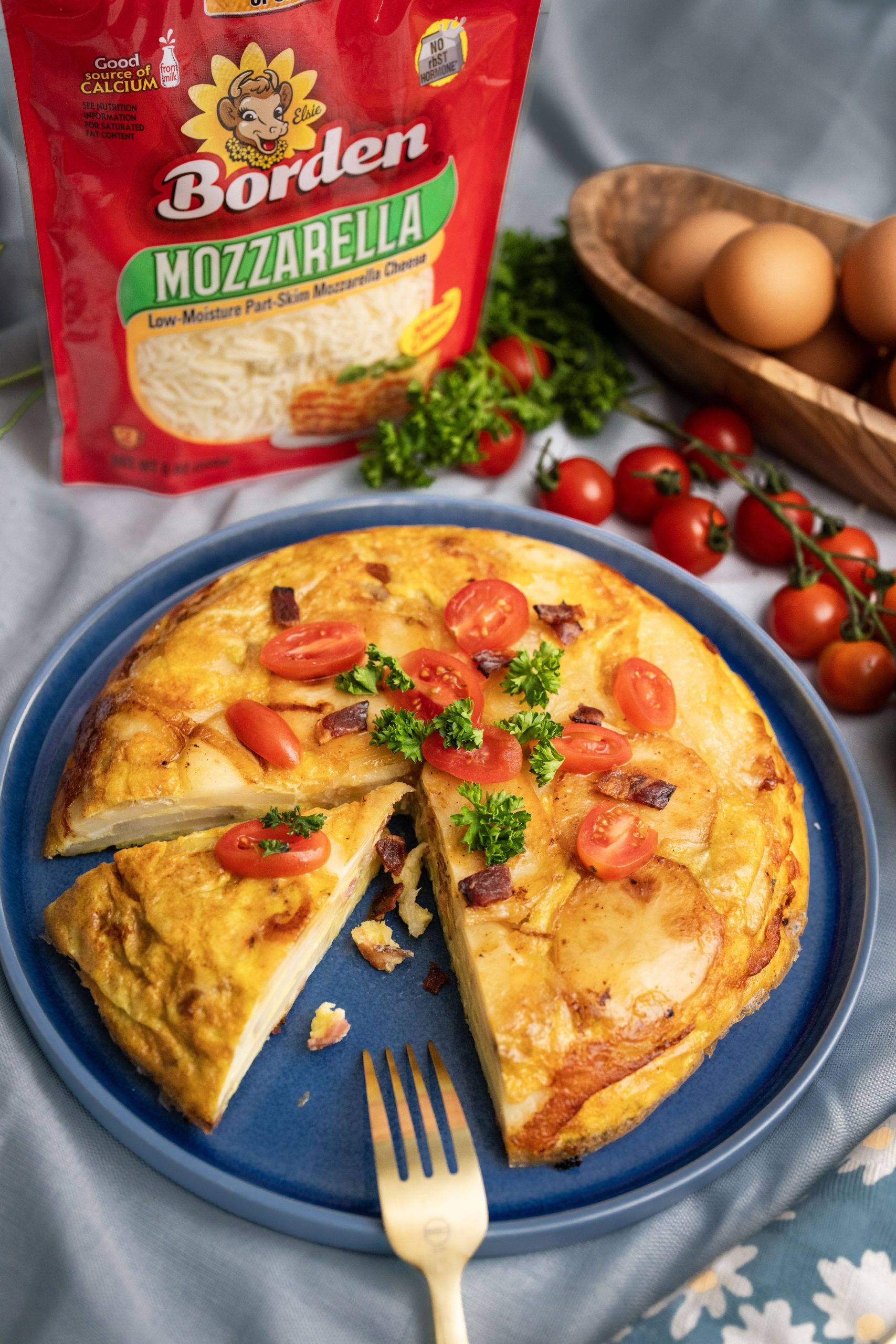 Tortilla Española con Sorpresa de Mozzarella y Bacon