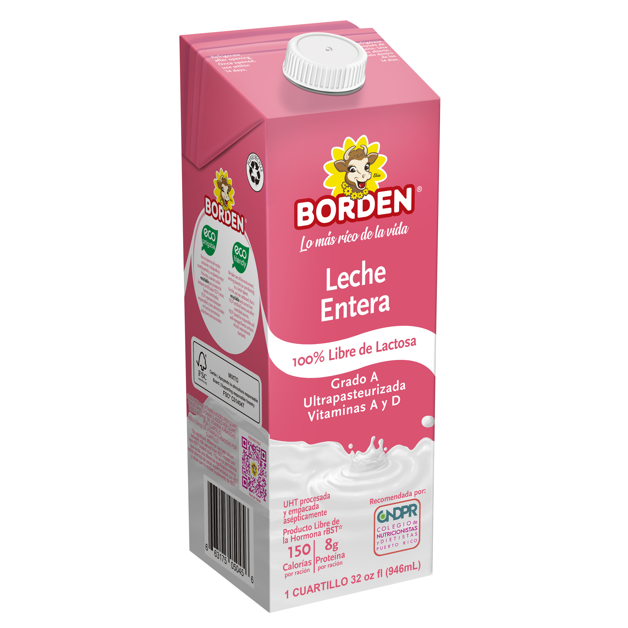 4 Pack Leche Sin Lactosa 8oz